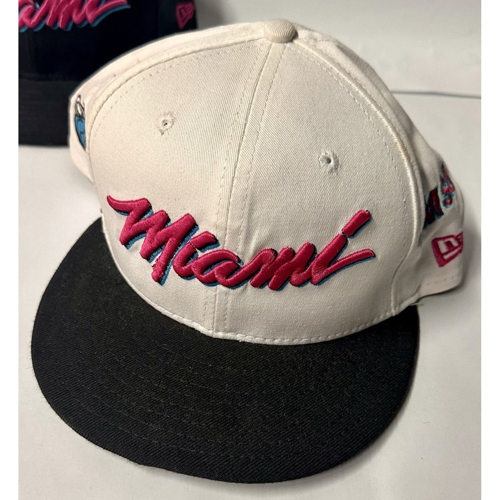 ~2010 RARE! Lot of 5 Miami Heat NBA Snapback Hats New Era 9FIFTY Mitchell & Ness - Picture 11 of 16